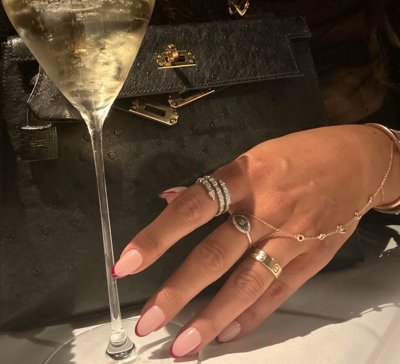 The Art of Stacking: Diamond Rings & Hand Chains