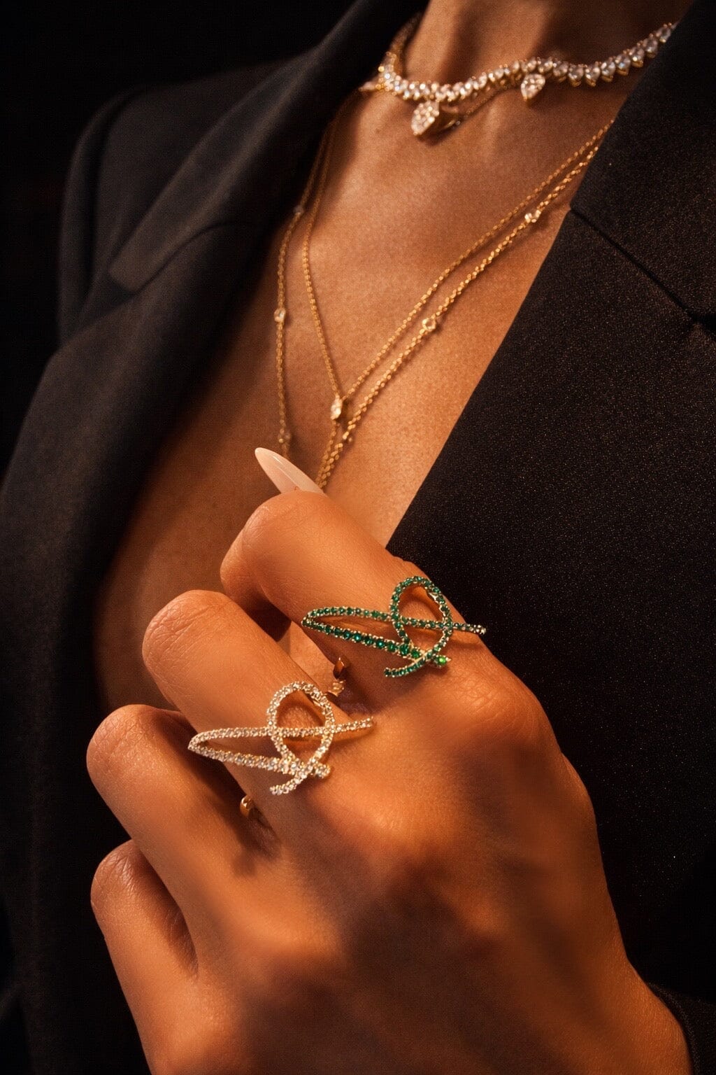 The Art of Styling Diamond Rings & Hand Chains
