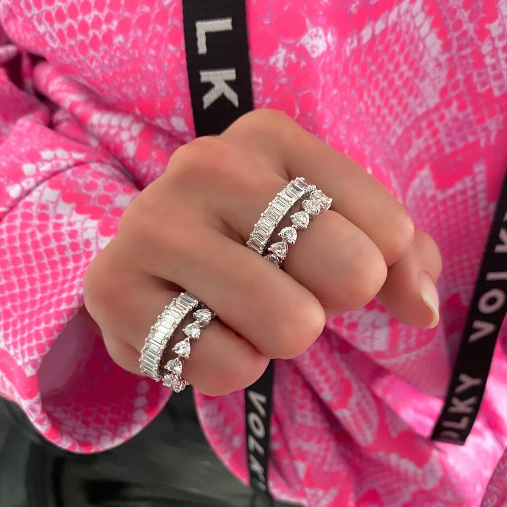 Diamond Heart Eternity Ring LULU KACHOO