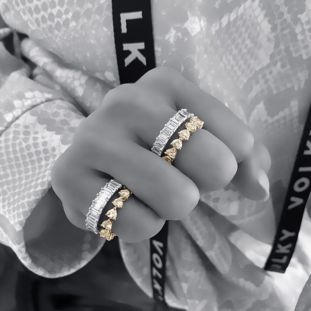 Diamond Heart Eternity Ring LULU KACHOO