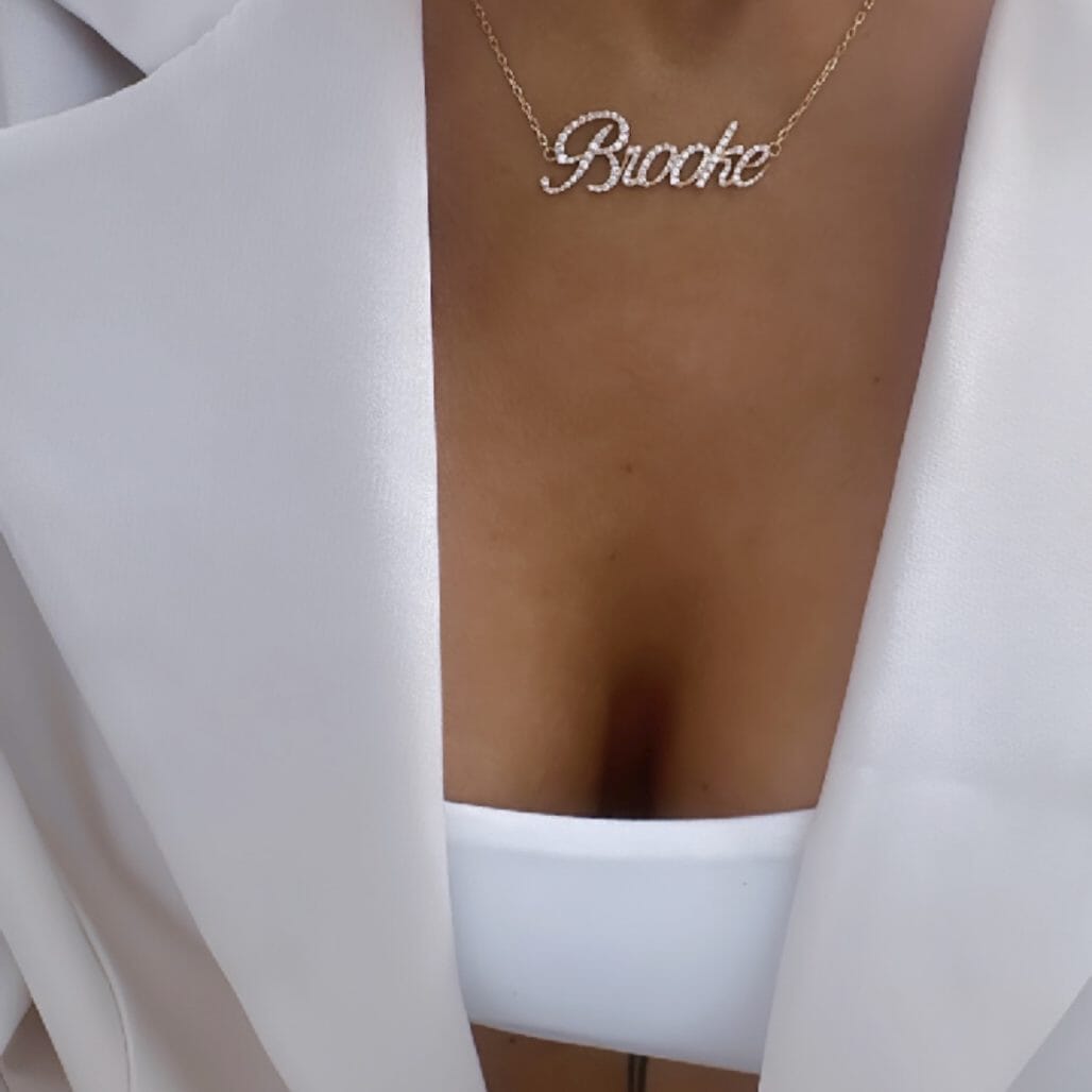 Diamond Name Necklace LULU KACHOO