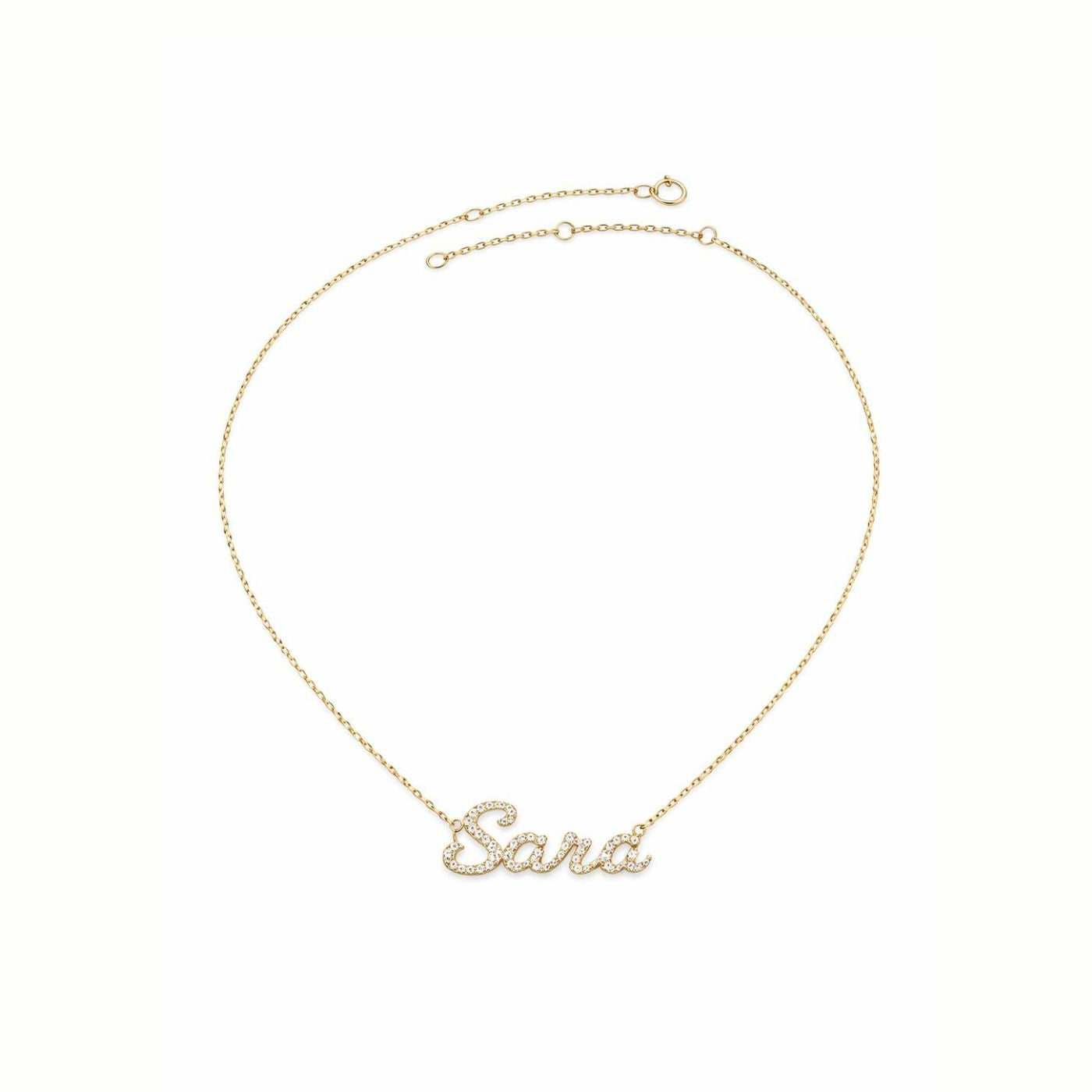 Diamond Name Necklace LULU KACHOO