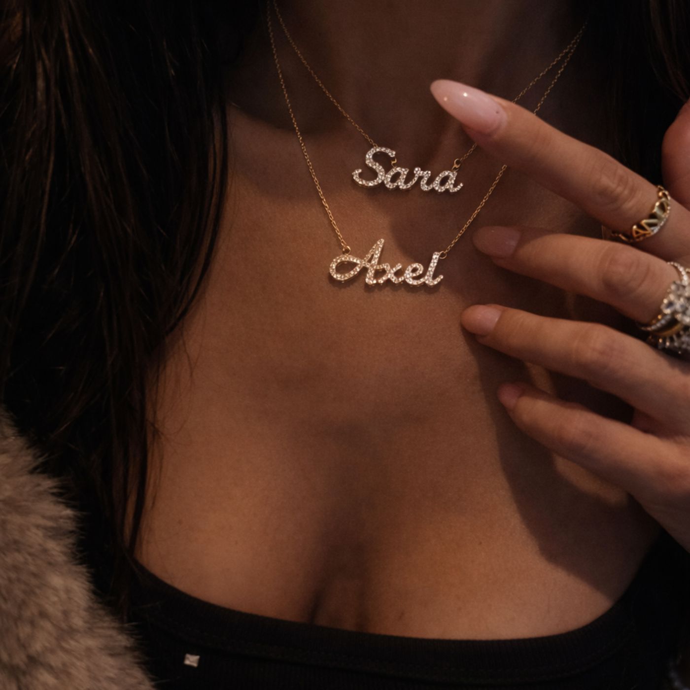 Diamond Name Necklace LULU KACHOO