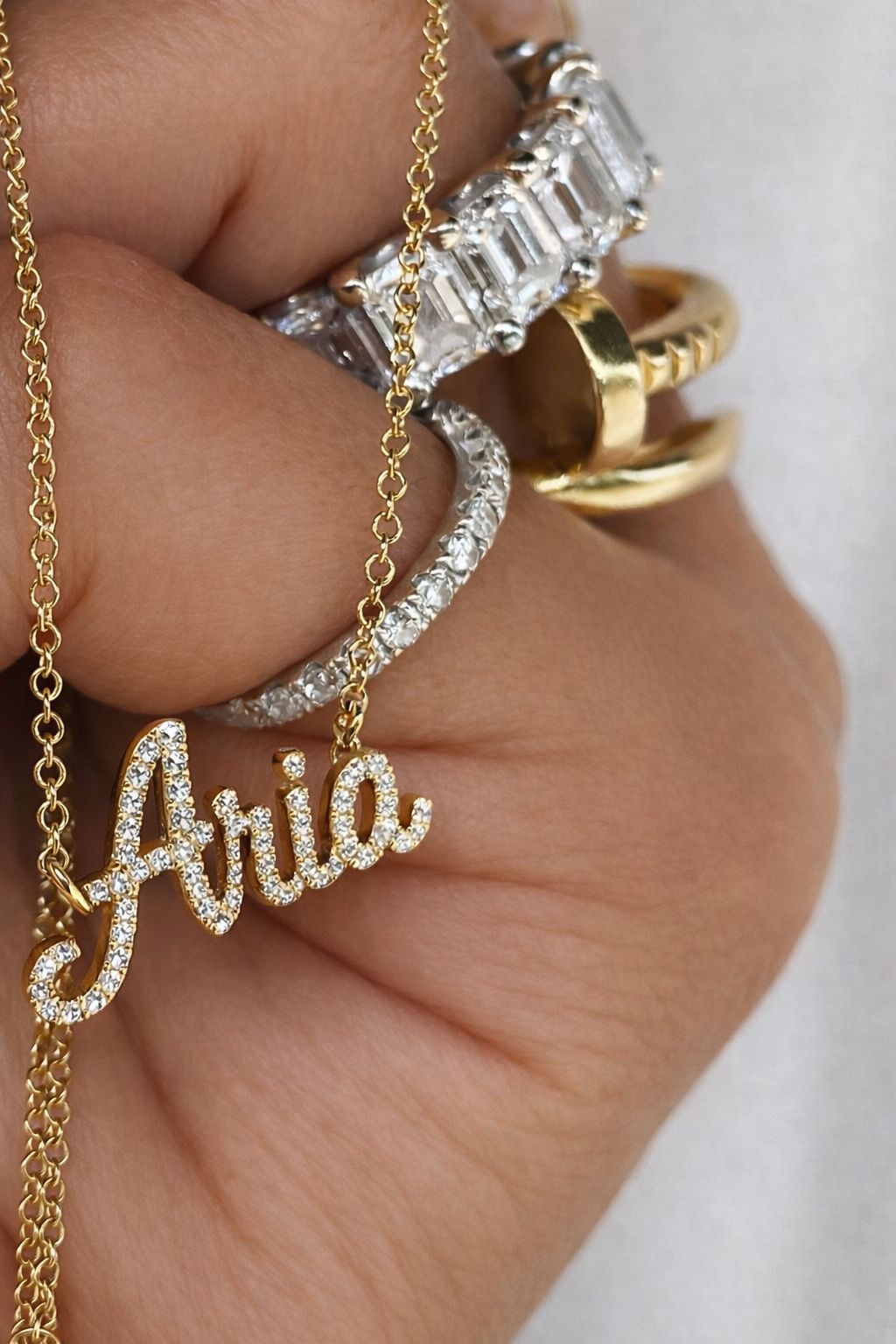 Diamond Name Necklace Necklace LULU KACHOO