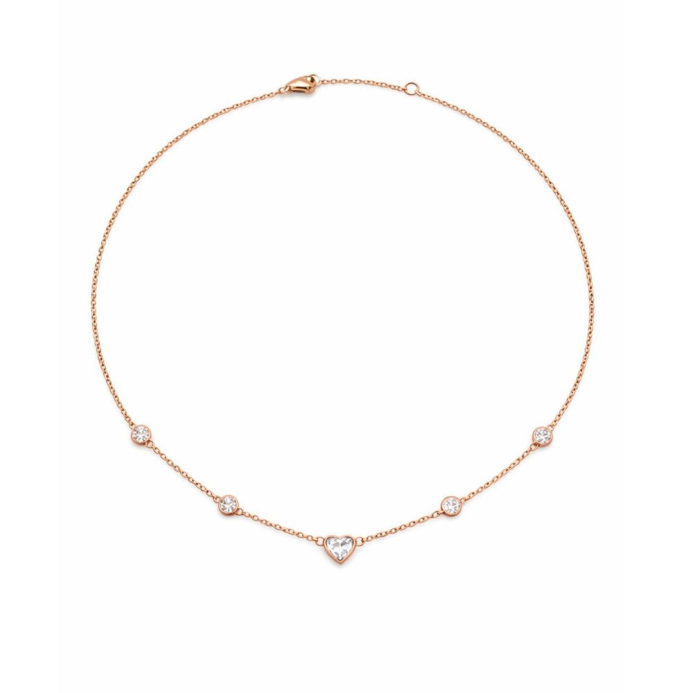 Five Diamond Heart Choker Necklace LULU KACHOO
