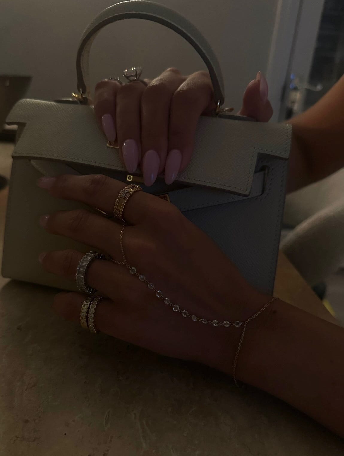 Floating Diamond Hand Chain LULU KACHOO