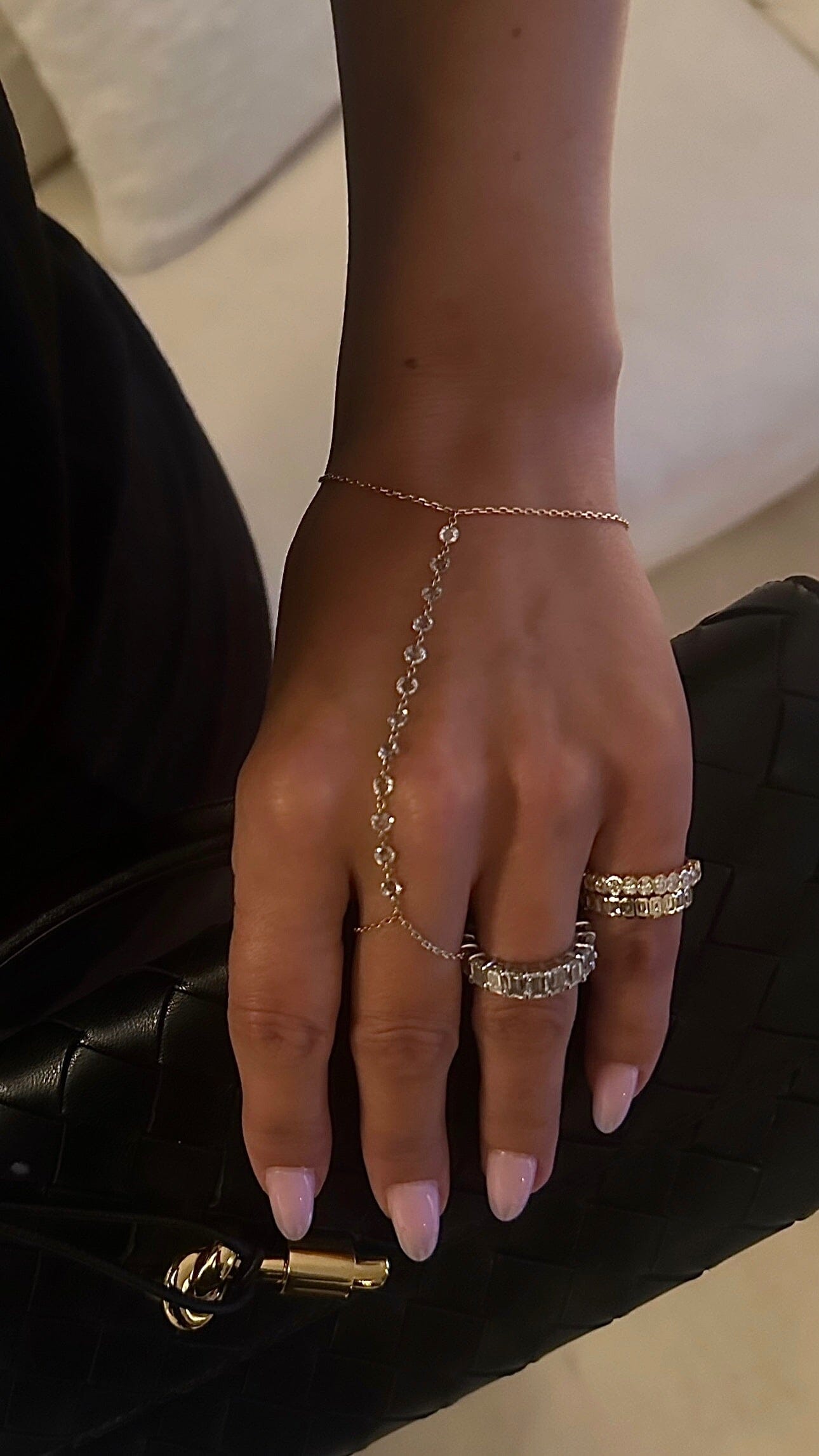 Floating Diamond Hand Chain LULU KACHOO