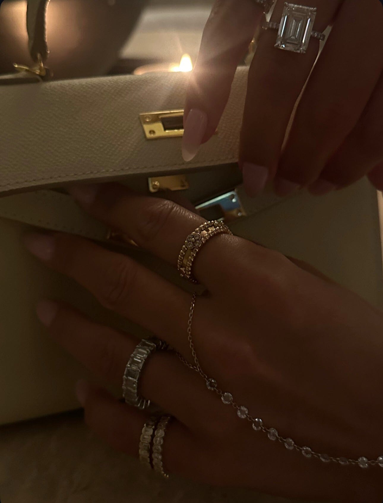 Floating Diamond Hand Chain LULU KACHOO