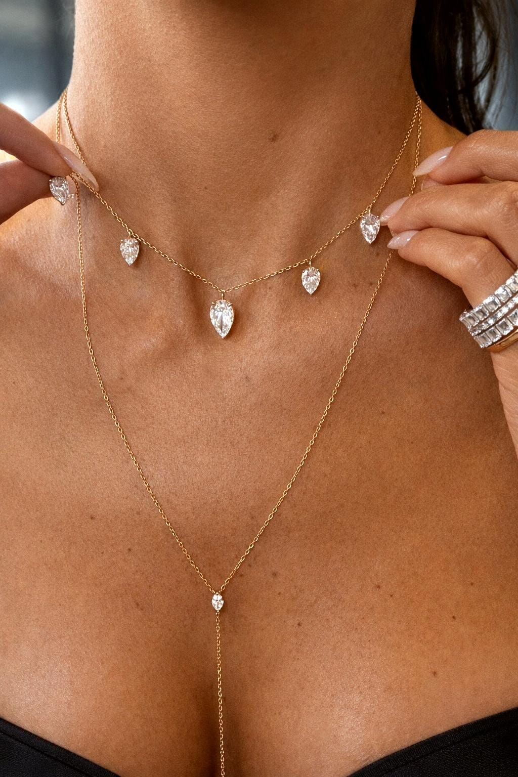 Floating Diamond Necklace LULU KACHOO