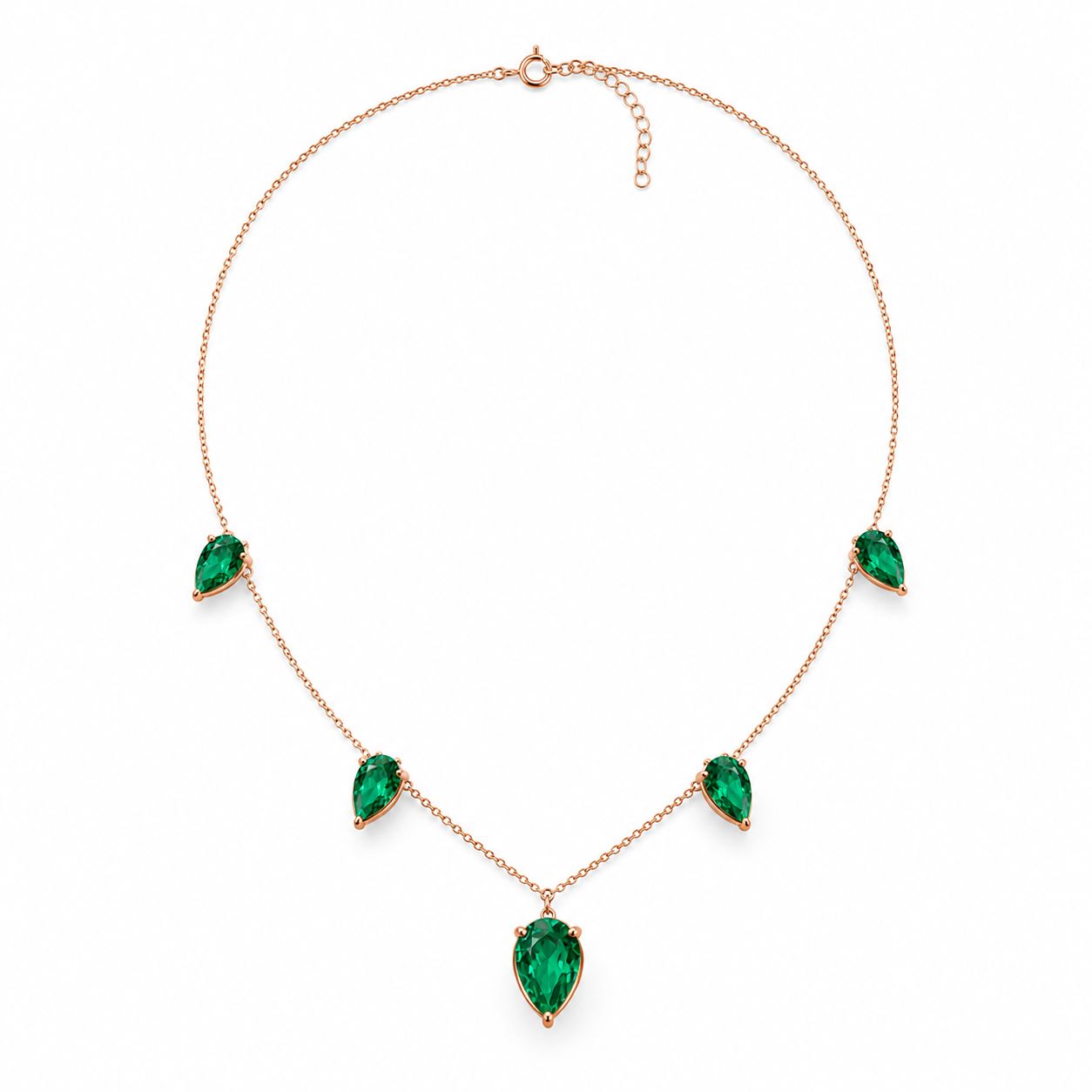 Floating Emerald Necklace Necklace Lulu Kachoo