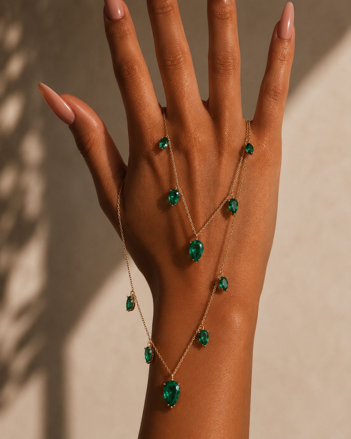Floating Emerald Necklace Necklace Lulu Kachoo