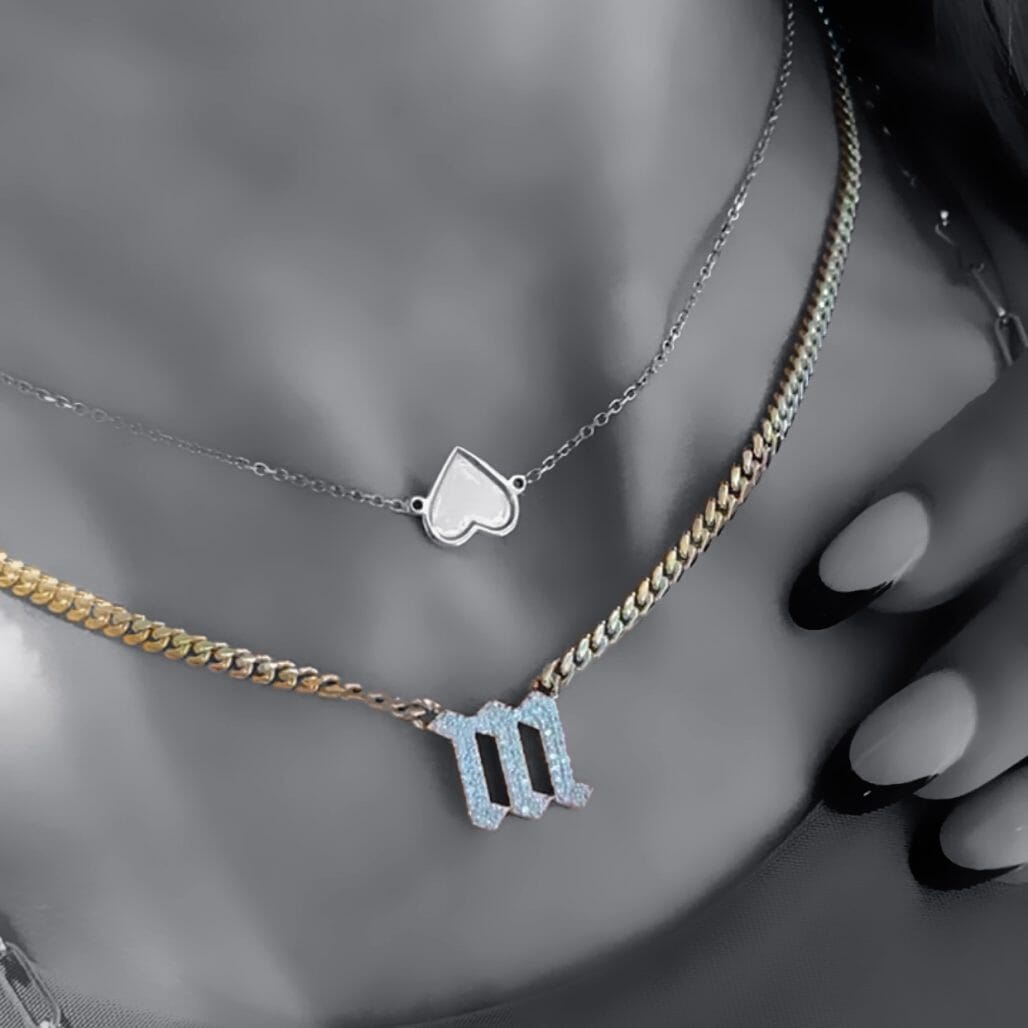 Gothic Initial Cuban Chain LULU KACHOO