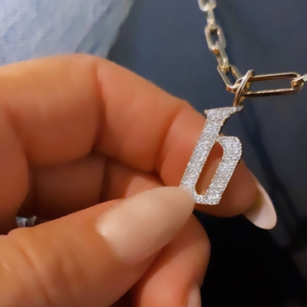 Large Gothic Initial Necklace LULU KACHOO