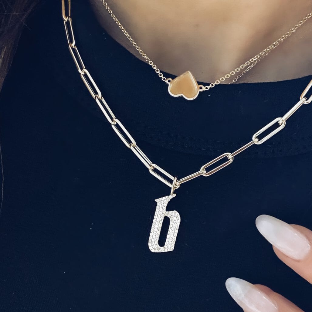 Large Gothic Initial Necklace LULU KACHOO