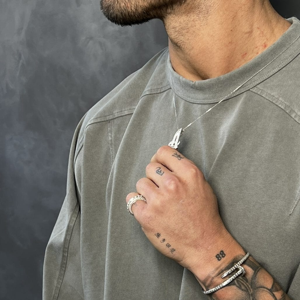 Men’s Baguette Nail Bangle Lulu Kachoo