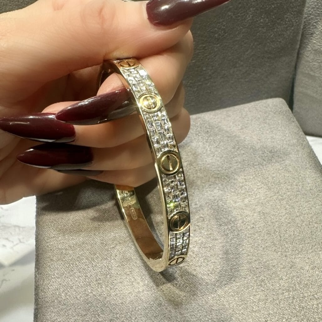 Men’s Diamond Baguette Screw Bracelet Lulu Kachoo