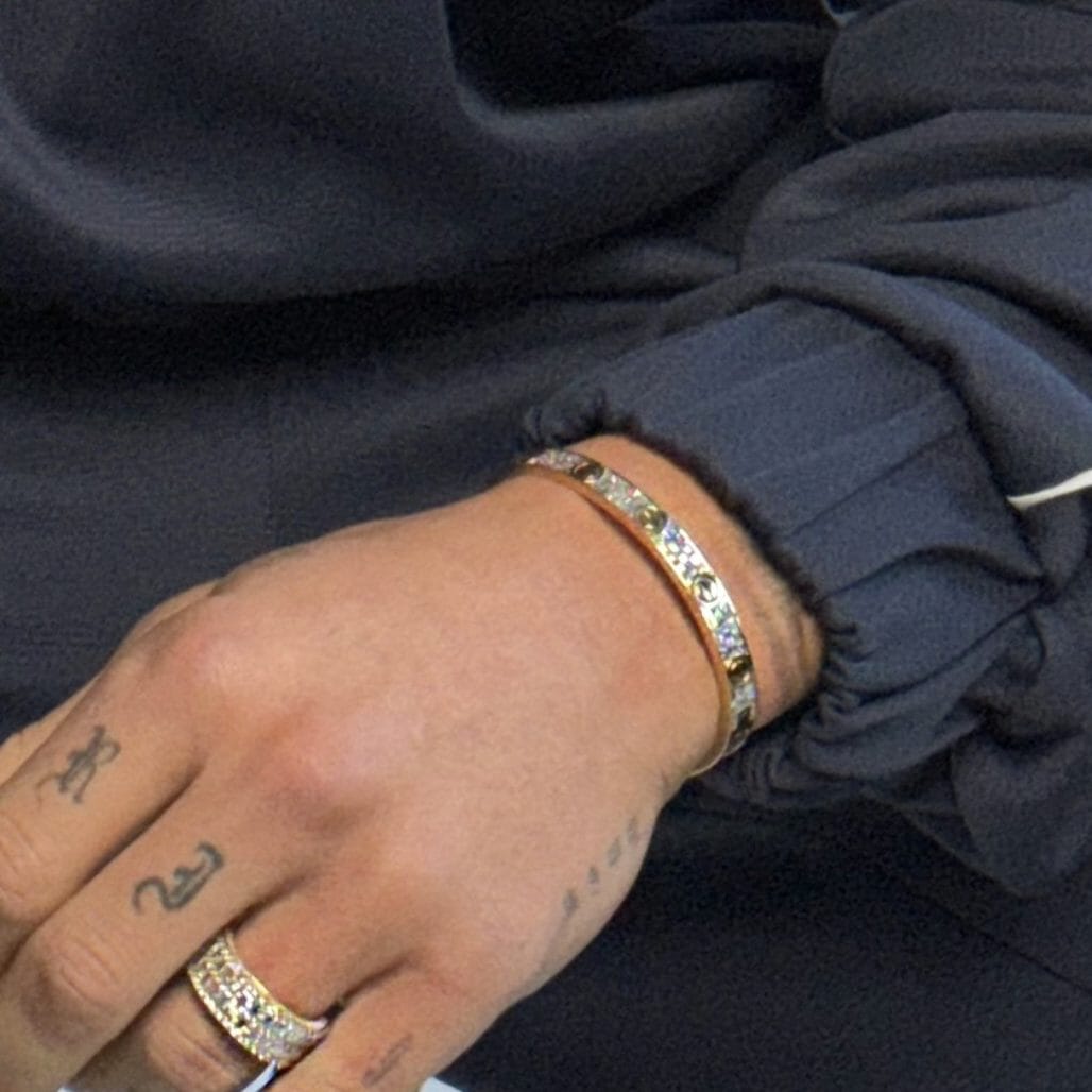 Men’s Diamond Baguette Screw Bracelet Lulu Kachoo