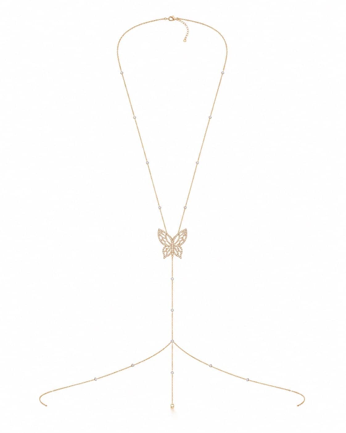 Diamond Butterfly Body Chain Body Chain Lulu Kachoo 