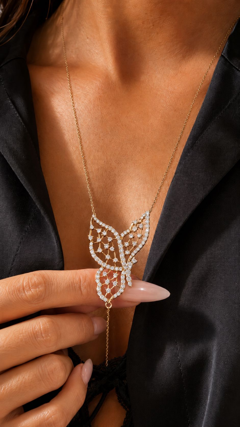 Diamond Butterfly Body Chain Body Chain Lulu Kachoo 