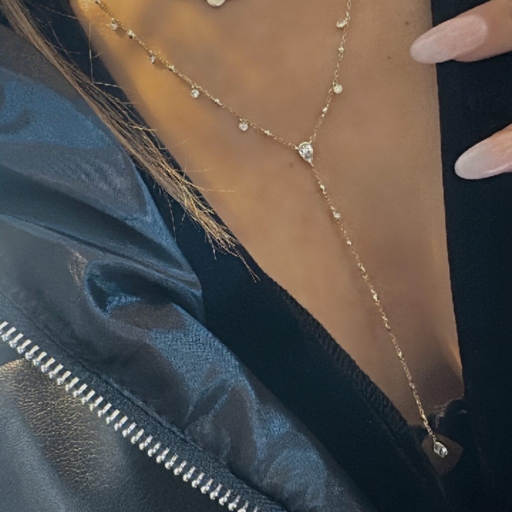 Diamond Lariat Body Chain LULU KACHOO 