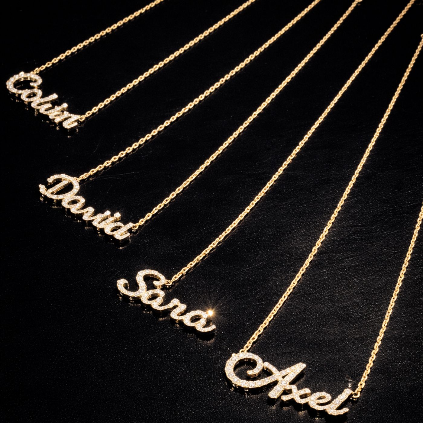 Diamond Name Necklace LULU KACHOO 