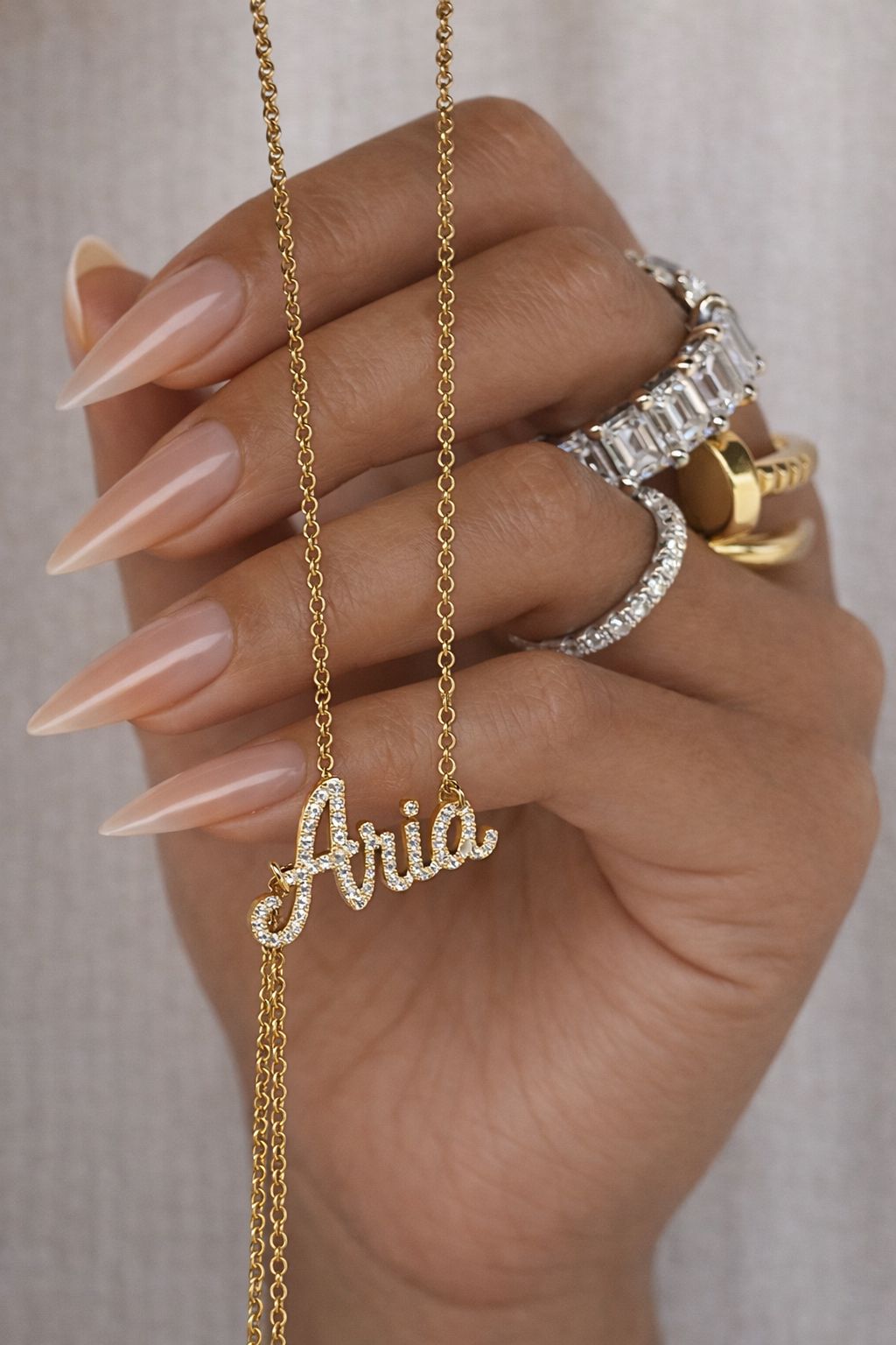 Diamond Name Necklace Necklace LULU KACHOO 