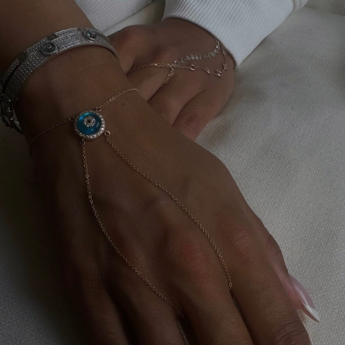 Evil Eye Hand Chain LULU KACHOO 