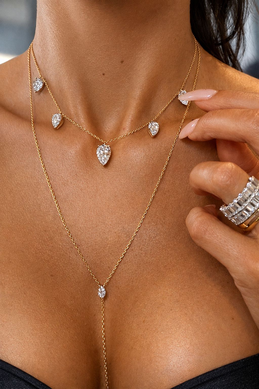 Floating Diamond Necklace LULU KACHOO 