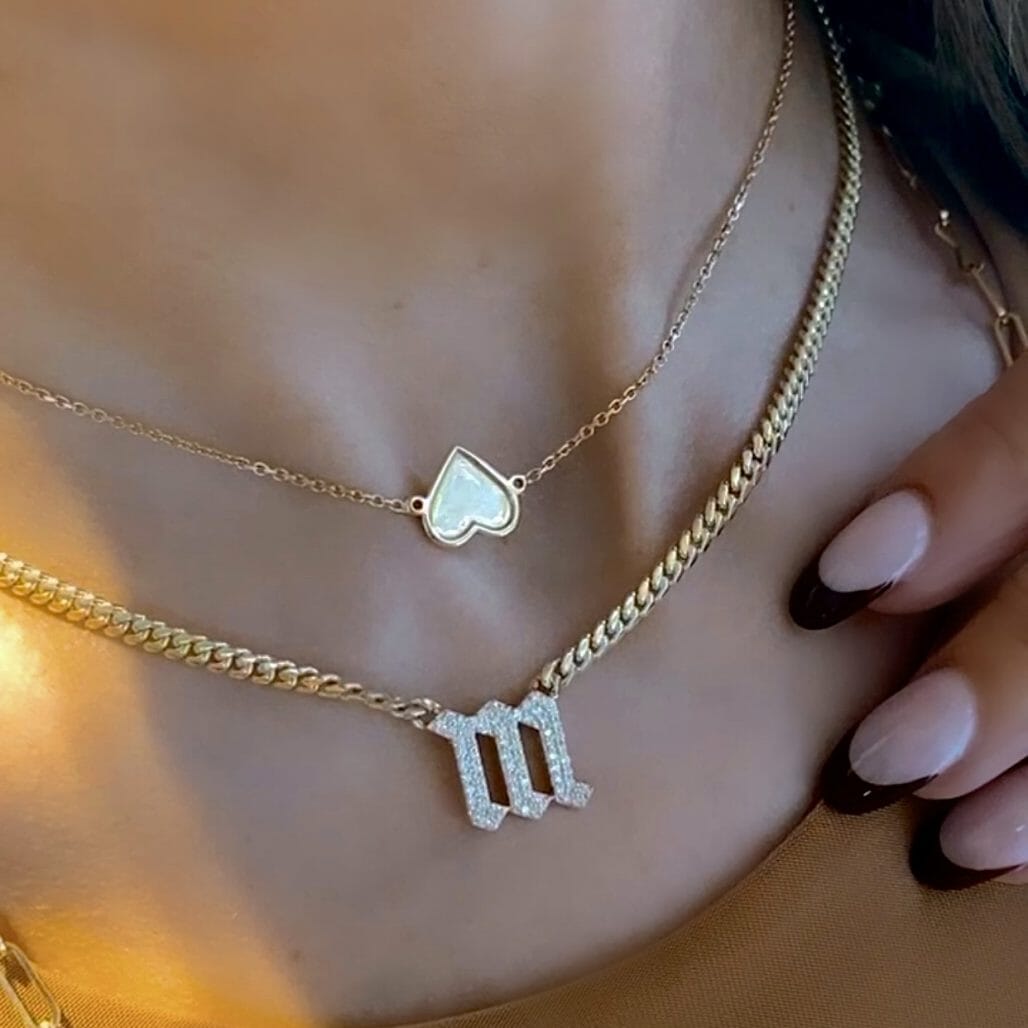 Gothic Initial Cuban Chain LULU KACHOO 