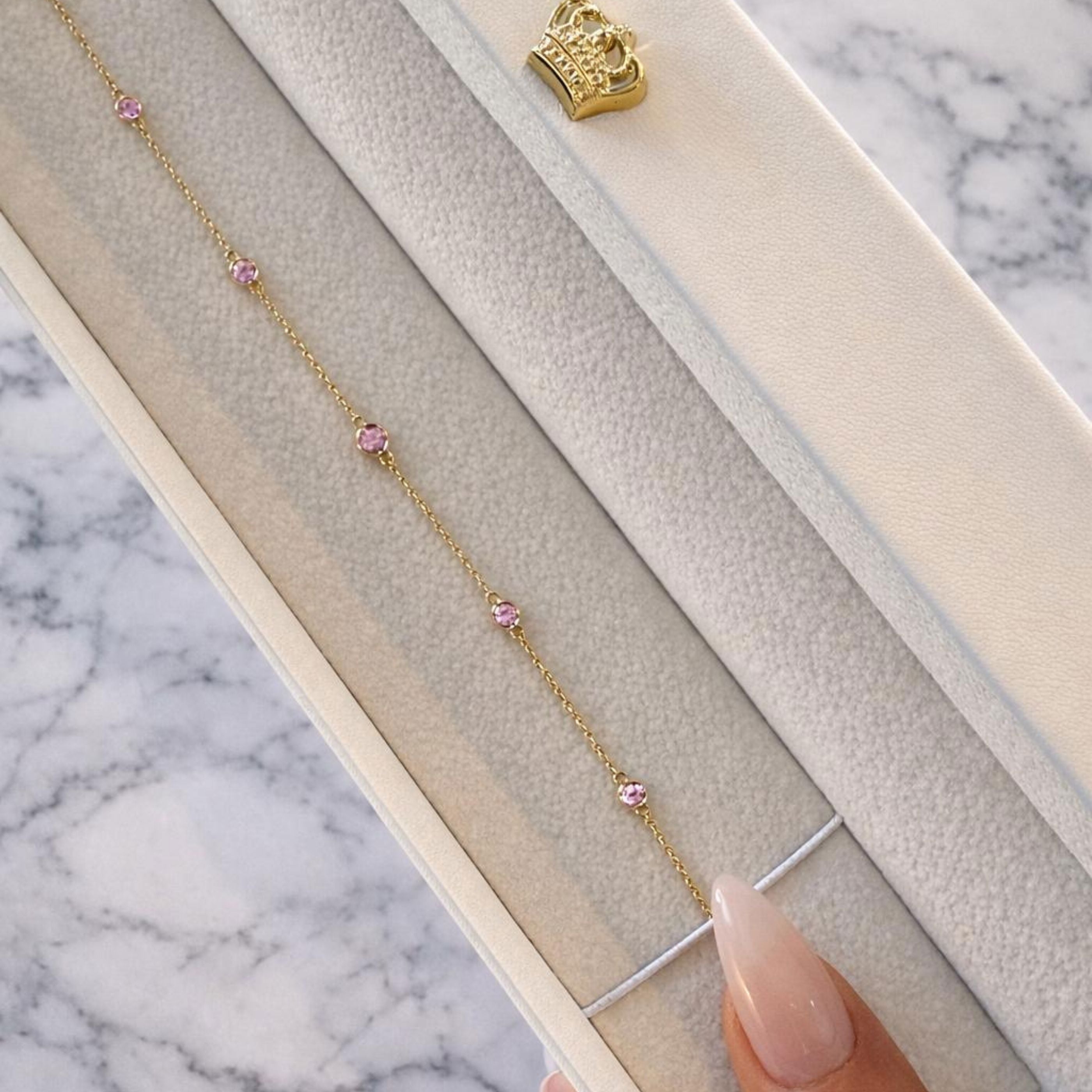 Pink Sapphire Bezel Bracelet LULU KACHOO 