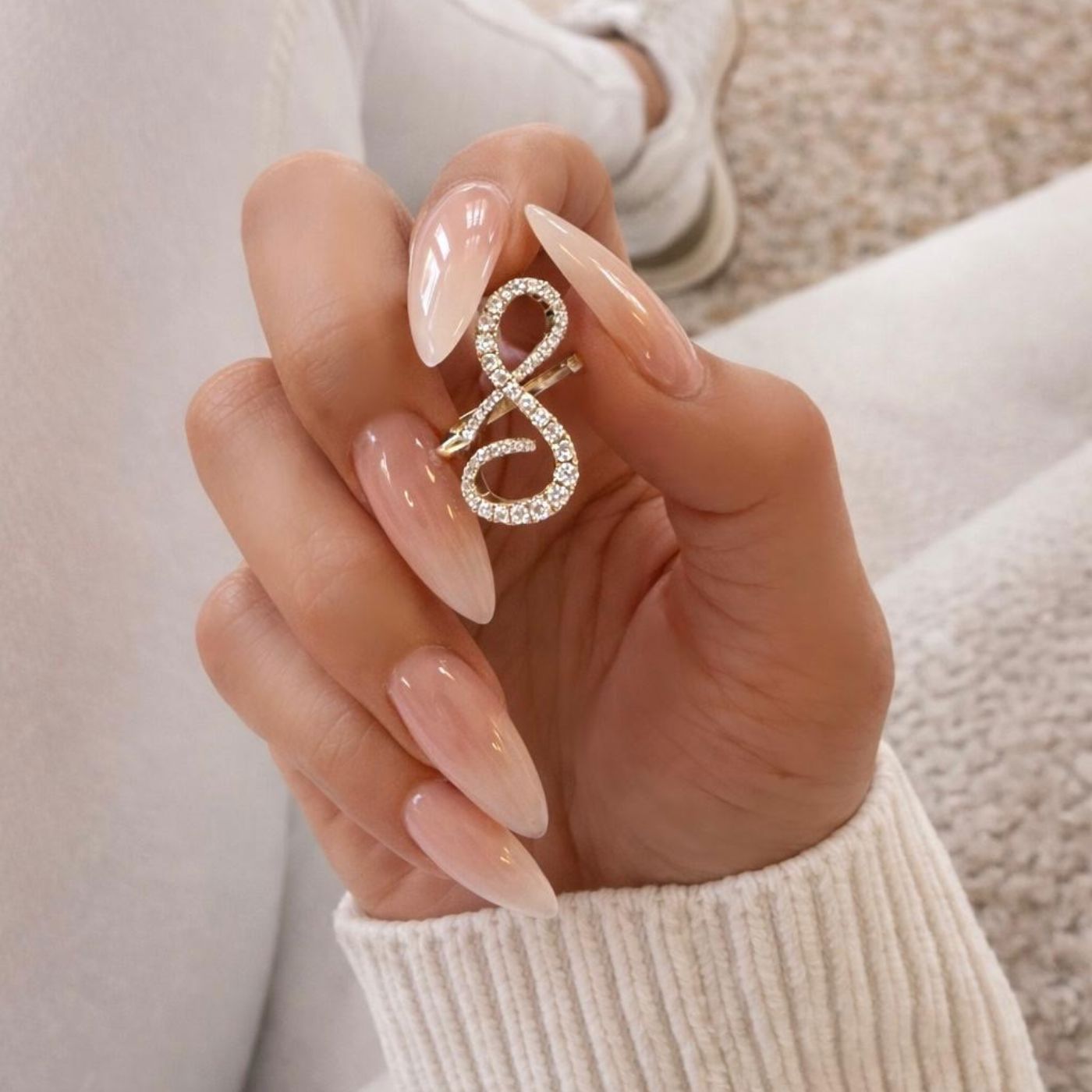 Statement Diamond Initial Ring LULU KACHOO 