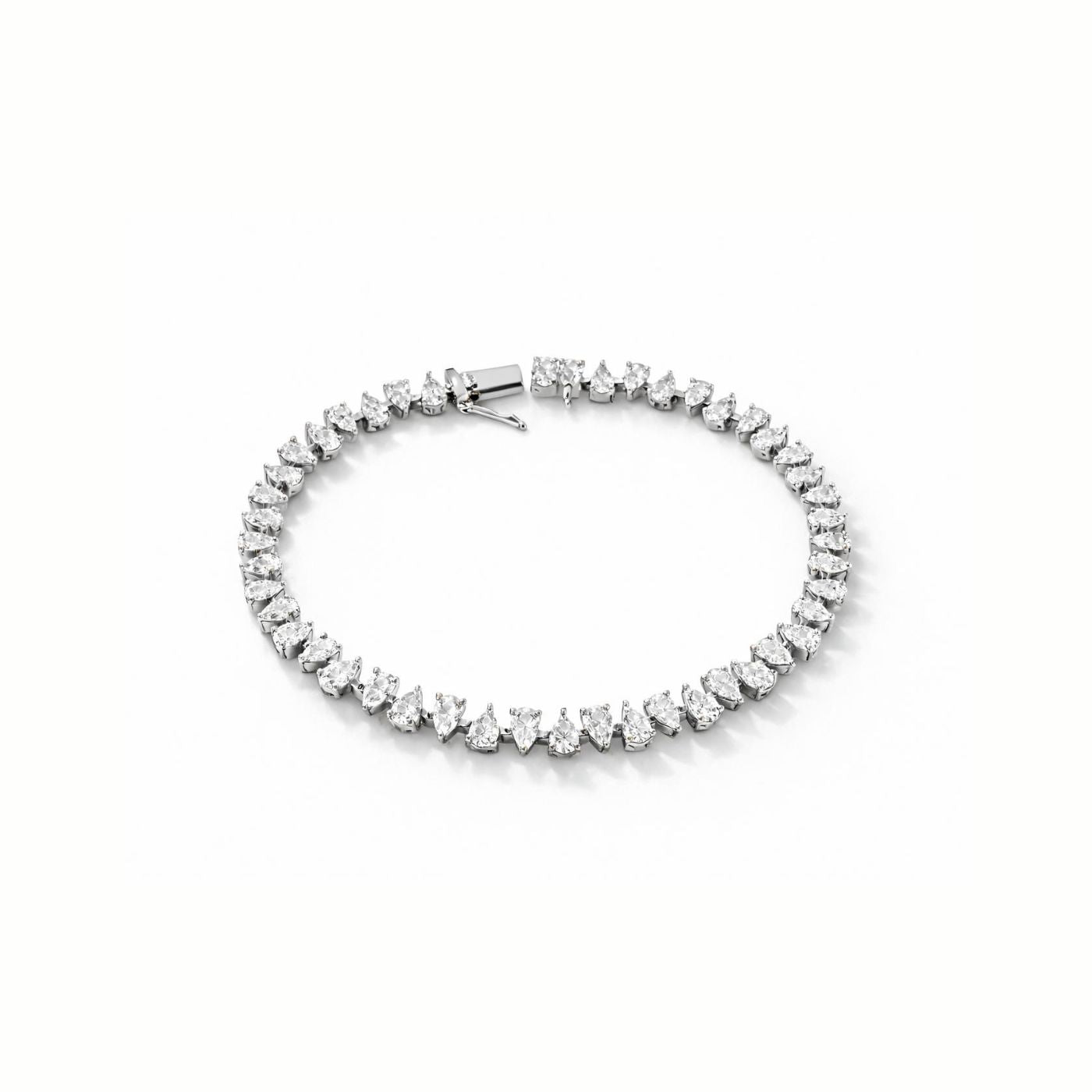 Waterdrop Pear Diamond Tennis Bracelet LULU KACHOO 
