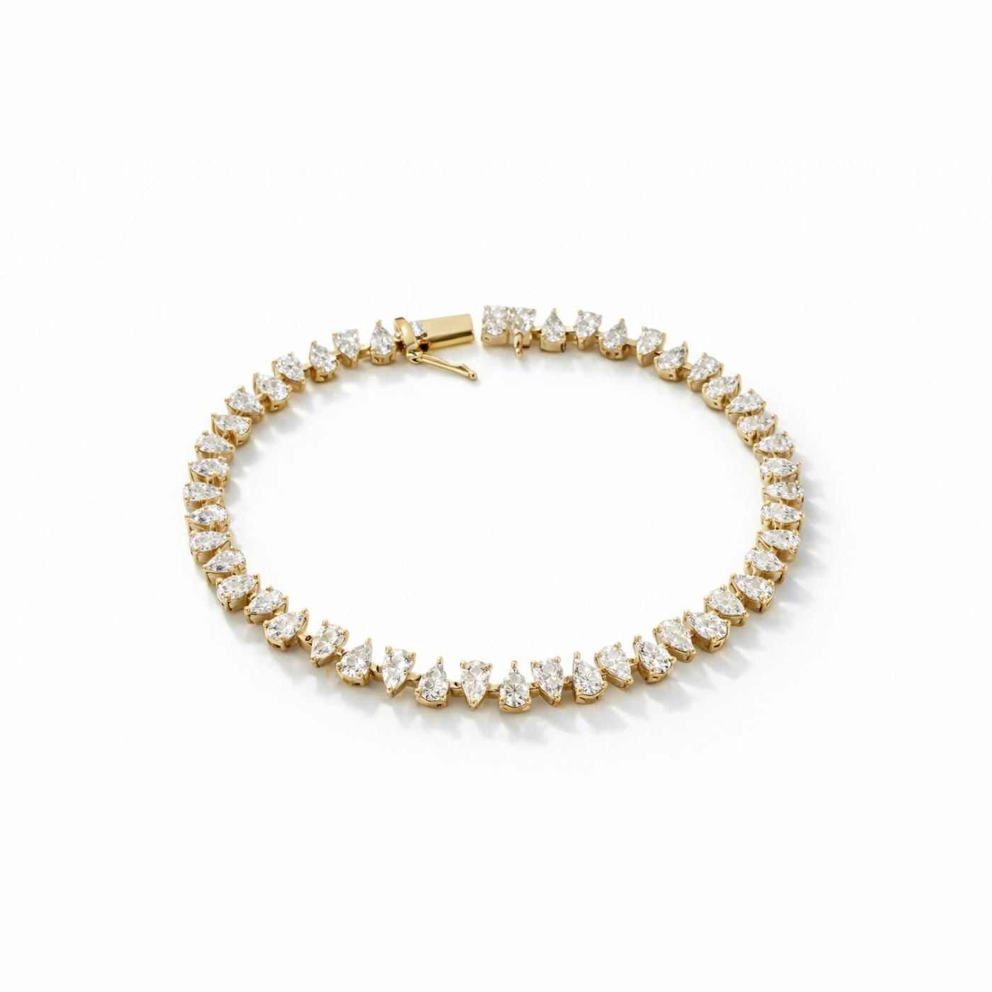 Waterdrop Pear Diamond Tennis Bracelet LULU KACHOO 